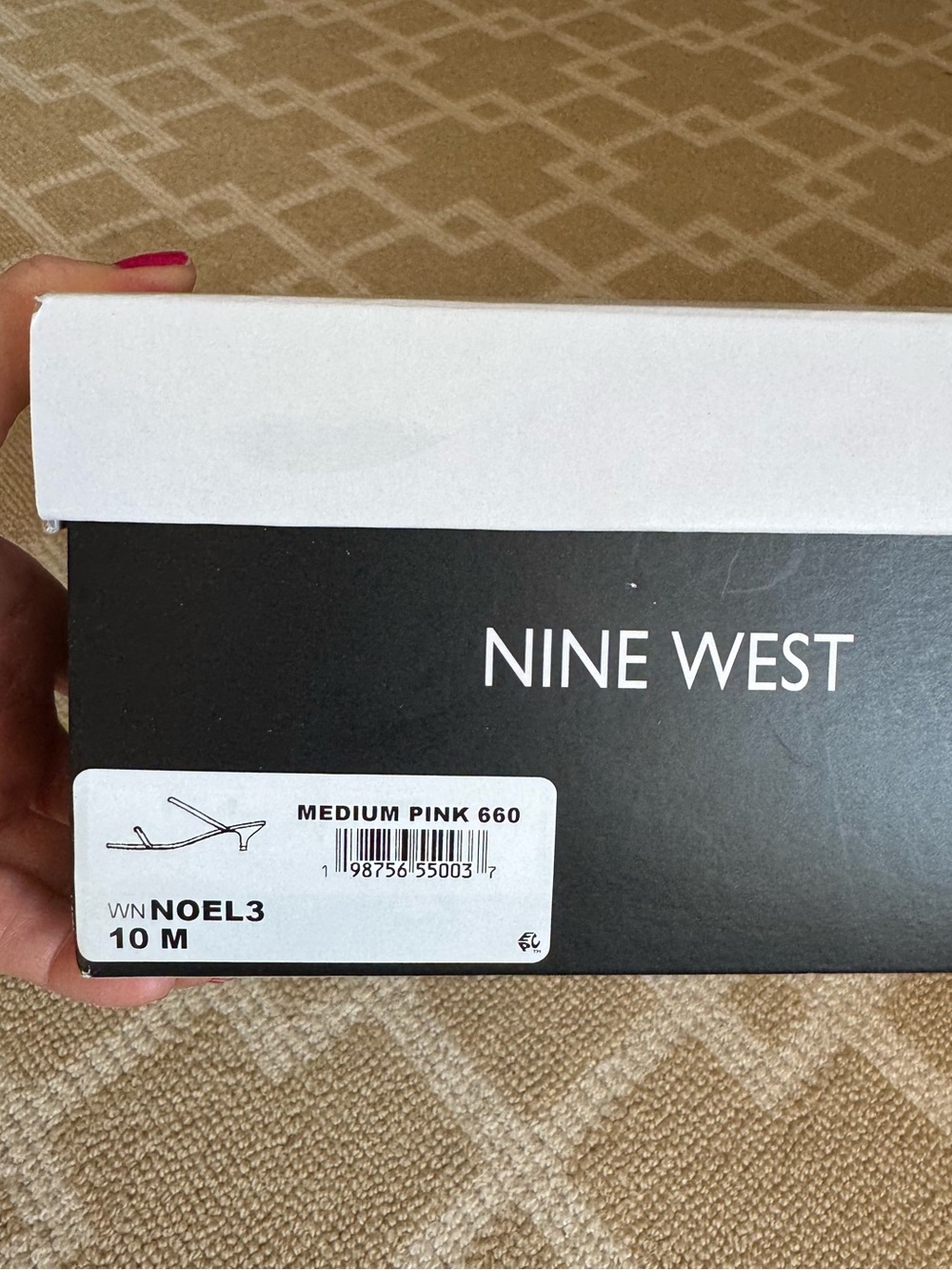 Nine West Noel3 Hot Pink Kitten Heel Slide Sandals Square Toe Size 10 - Picture 10 of 15